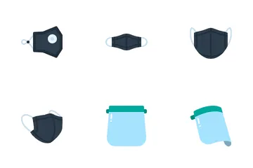 Protective Face Mask Icon Pack