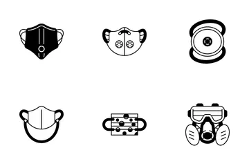 Protective Face Mask Icon Pack