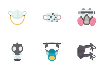 Protective Face Mask Icon Pack