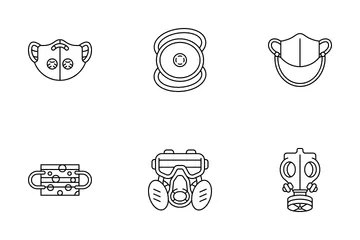 Protective Face Mask Icon Pack