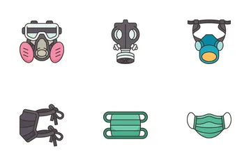 Protective Face Mask Icon Pack