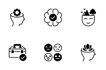 Psychische Gesundheit Icon Pack