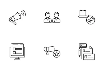 Public Relation Agency Icon Pack