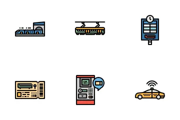 Public Transportation Icon Pack