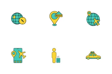 Public Travel Transport Icon Pack