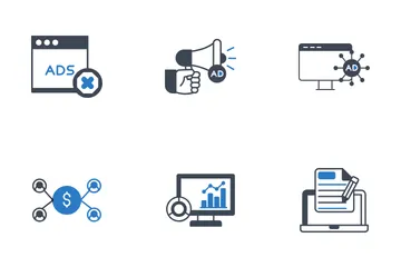 Publicidad digital Paquete de Iconos
