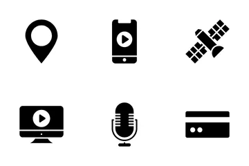 Publicidad y medios Paquete de Iconos