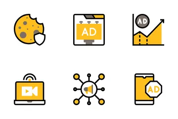 Publicidade na internet Pacote de Ícones