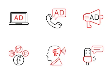 Publicités et marketing Pack d'Icônes