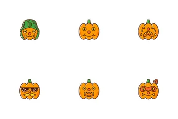 Pumpkin Emoticon Icon Pack