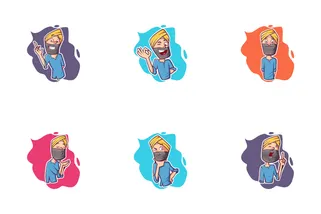 Punjabi Man Sticker