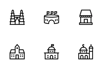 Punto de referencia del batido Paquete de Iconos