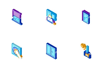 Pvc Window Frames Icon Pack