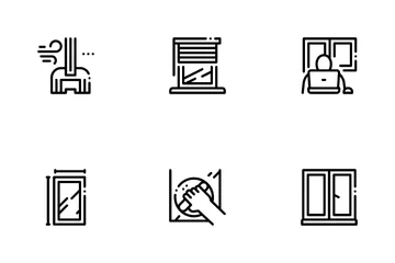 Pvc Window Frames Icon Pack