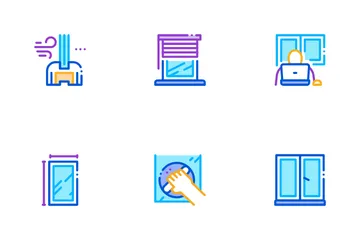 Pvc Window Frames Icon Pack