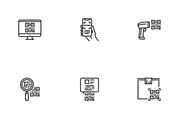 Qr Code Identification Icon Pack