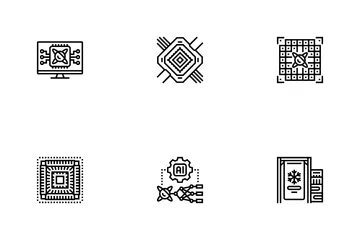 Quantum Computer Qubit Icon Pack