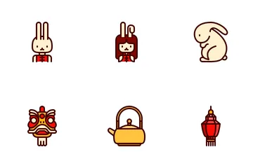 Rabbit Chinese New Year Icon Pack