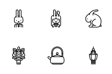 Rabbit Chinese New Year Icon Pack