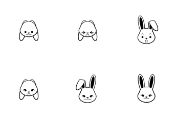 Rabbit Emoji Icon Pack
