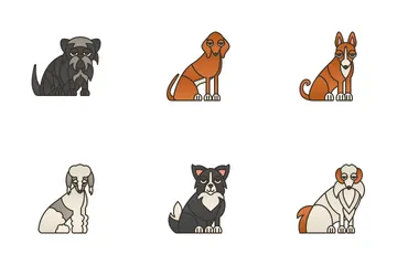 Raça Cães 2 Pacote de Ícones