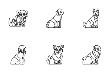 Raça Cães 2 Pacote de Ícones