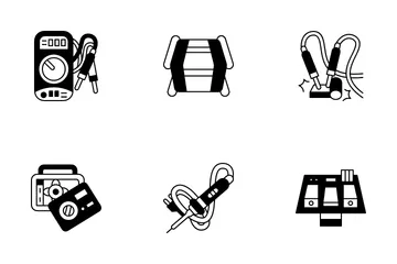 Radio Repair Service Icon Pack