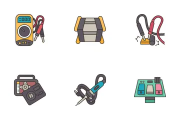 Radio Repair Service Icon Pack