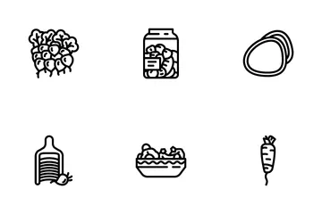 Radish Food Organic Vegetable Icon Pack