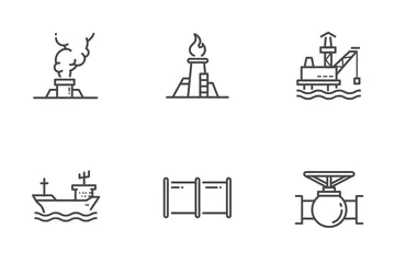 Raffinerie de pétrole Pack d'Icônes