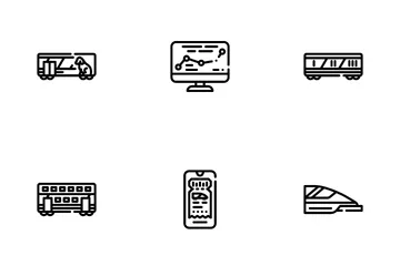 Railroad Transport Icon Pack