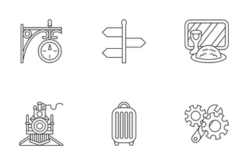 Railway Element Icon Pack