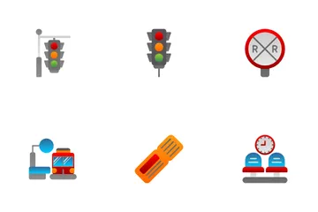 Railway Station Icon Pack
