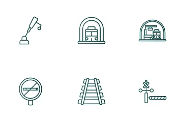 Railway Station Icon Pack