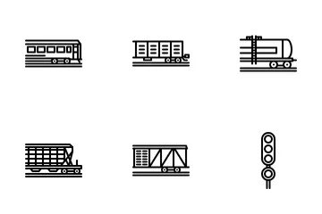 Railway Station Icon Pack