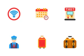 Railway Station Icon Pack