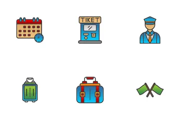 Railway Station Icon Pack