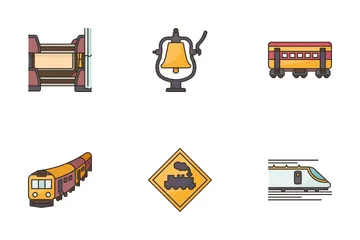 Railway Station Icon Pack