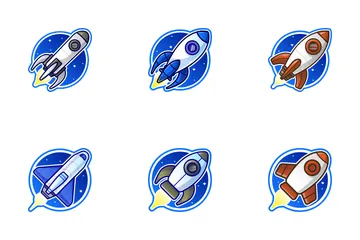 Sticker zum Suchbegriff: "Rakete" Icon Pack