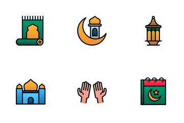 Ramadan (Filled Line Gradient) Icon Pack