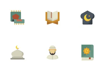Ramadan Flat Colors Icon Pack