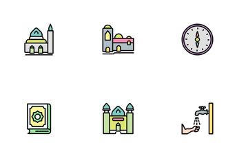 Ramadan Islamic Line Filled P4s2 Icon Pack