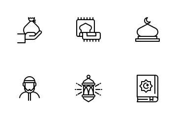 Ramadan LineArt Icon Pack