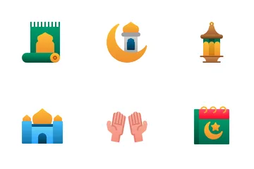 Ramadan (dégradé plat) Icon Pack