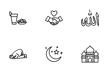 Ramadan und Eid Symbolpack