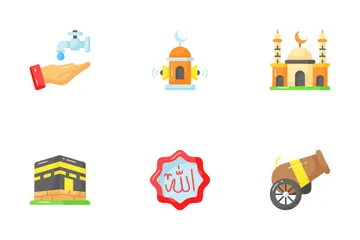 Ramadan und Eid Al Fitr Symbolpack