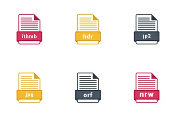 Raster Image File Formats Icon Pack