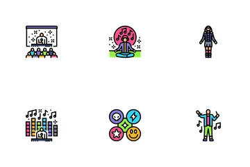 Rave Retro Party Music Icon Pack