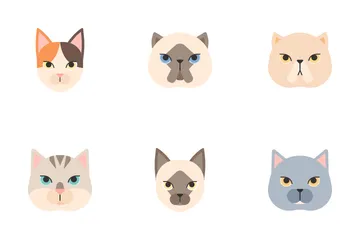 Raza de gato Paquete de Iconos