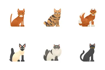 Raza de gatos 1 Paquete de Iconos